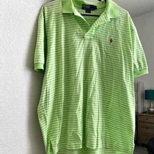 Ralph Lauren Lime Green Striped Polo Shirt